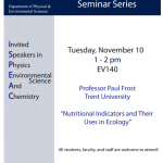 iSPEAC Seminar Series - Nov. 10th